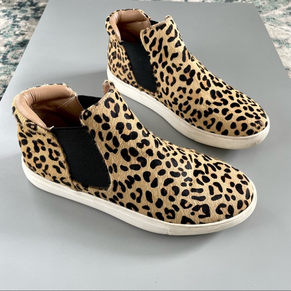 Coconuts by Matisse Sz 8 Calf Hair Brown Animal Print Harlan Hi Top Sneaker Shoe - Picture 12 of 15
